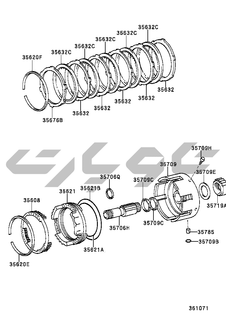 3508: center support & planetary sun gear (atm)