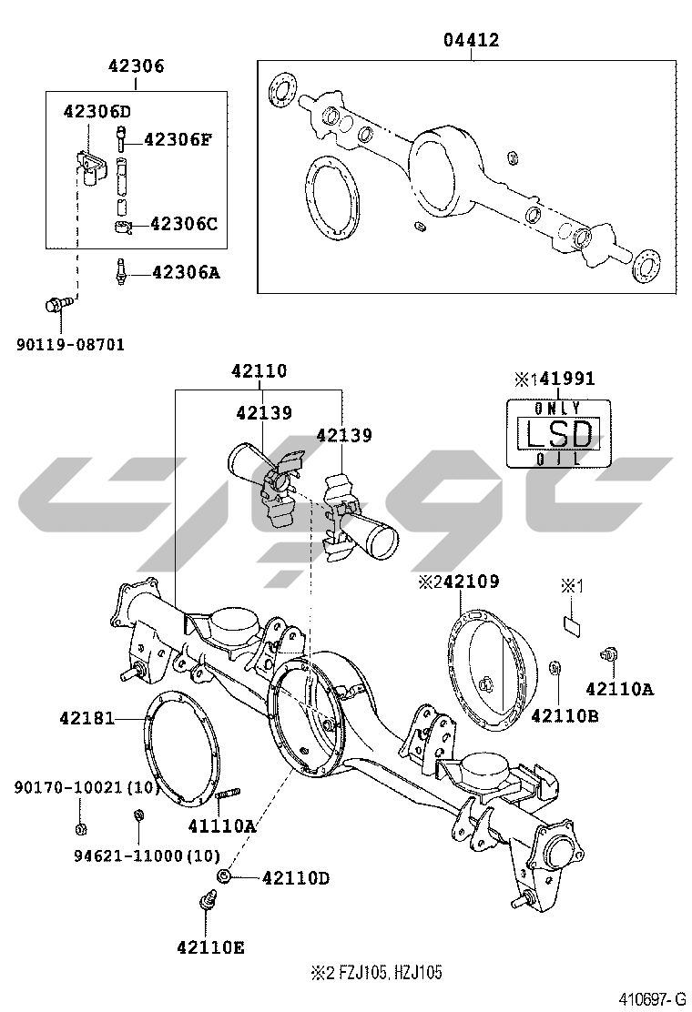 4101: rear axle housing & differential