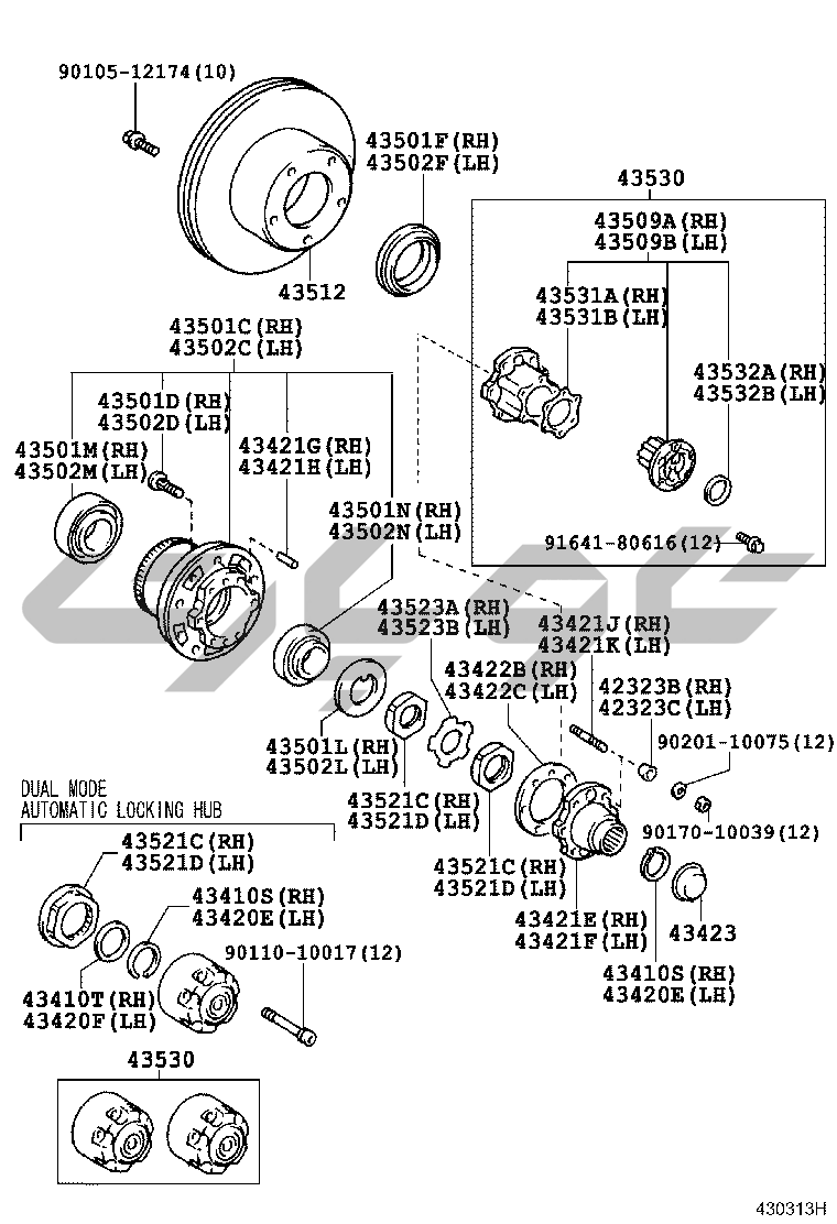 4303: front axle hub