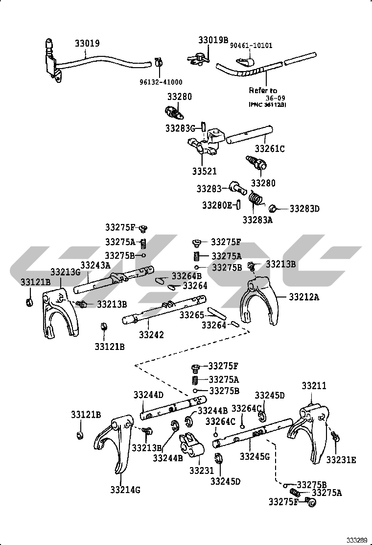 3307_gear_shift_fork_lever_shaft_mtm_h150_h151