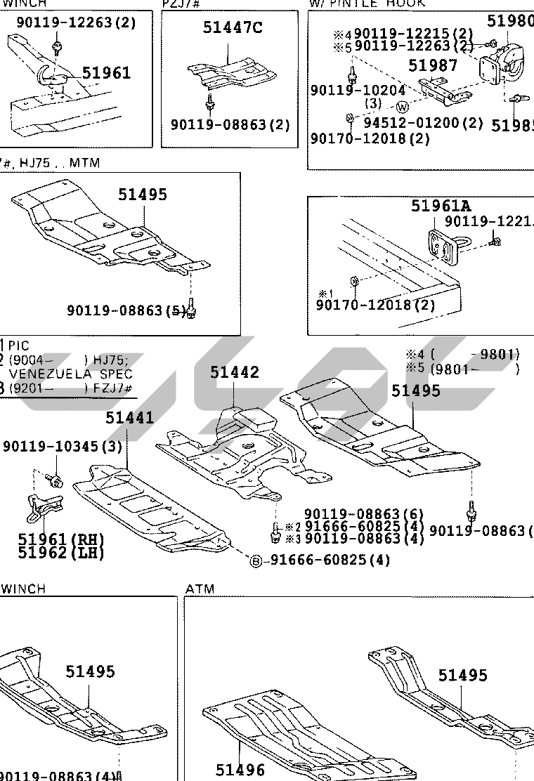5152: suspension crossmember & under cover