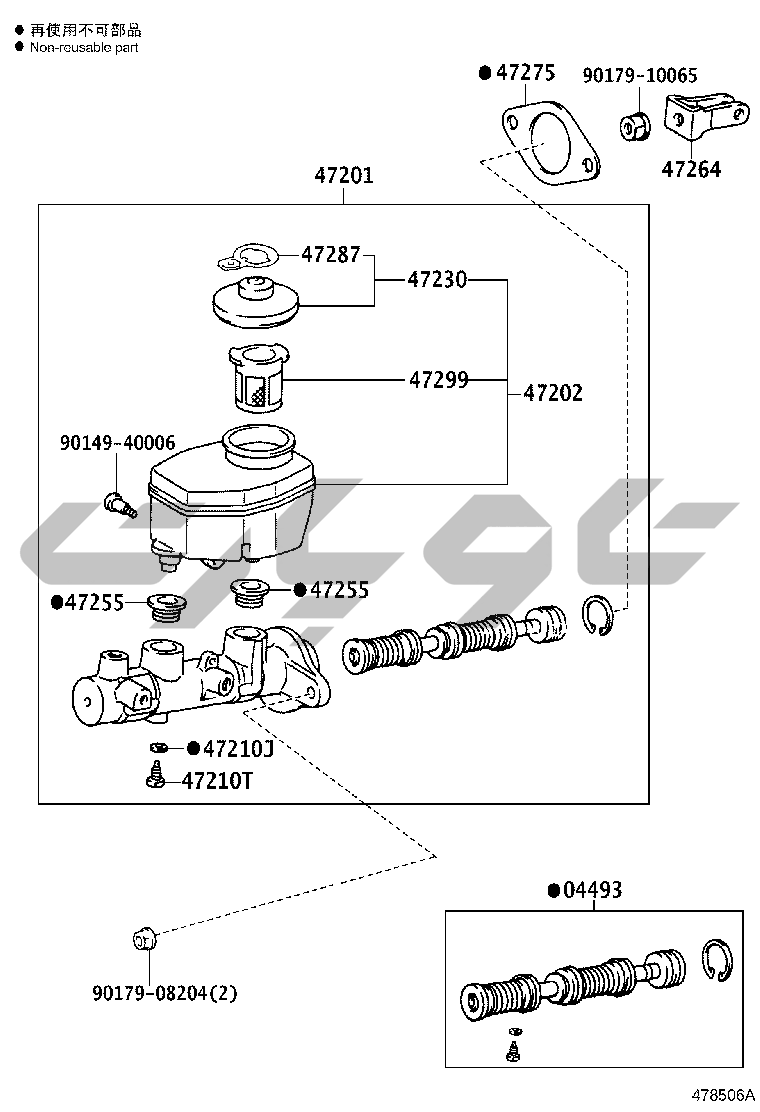 4702: brake master cylinder
