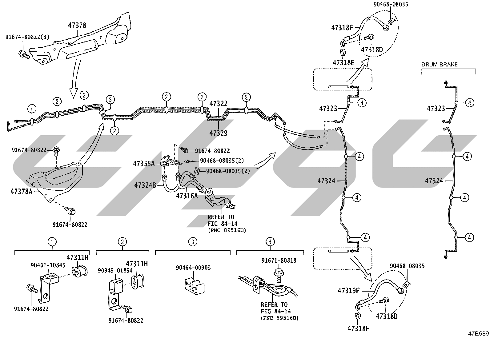 4708: brake tube & clamp