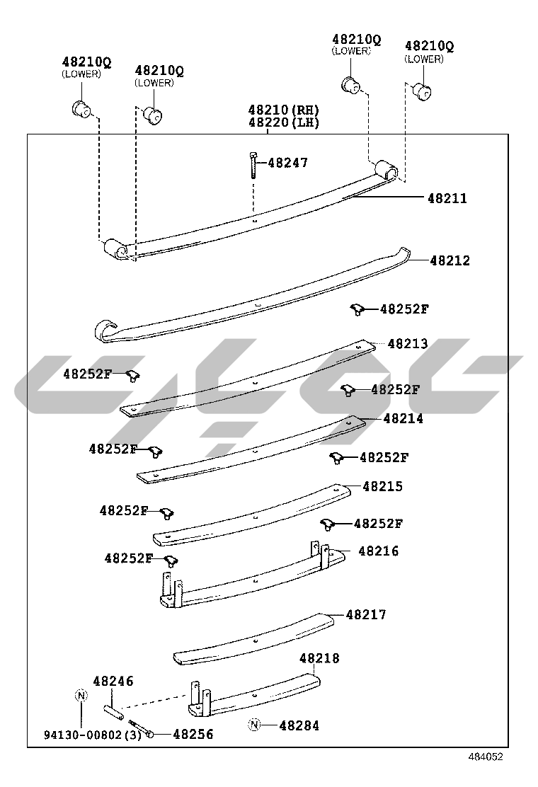 4804: rear spring & shock absorber