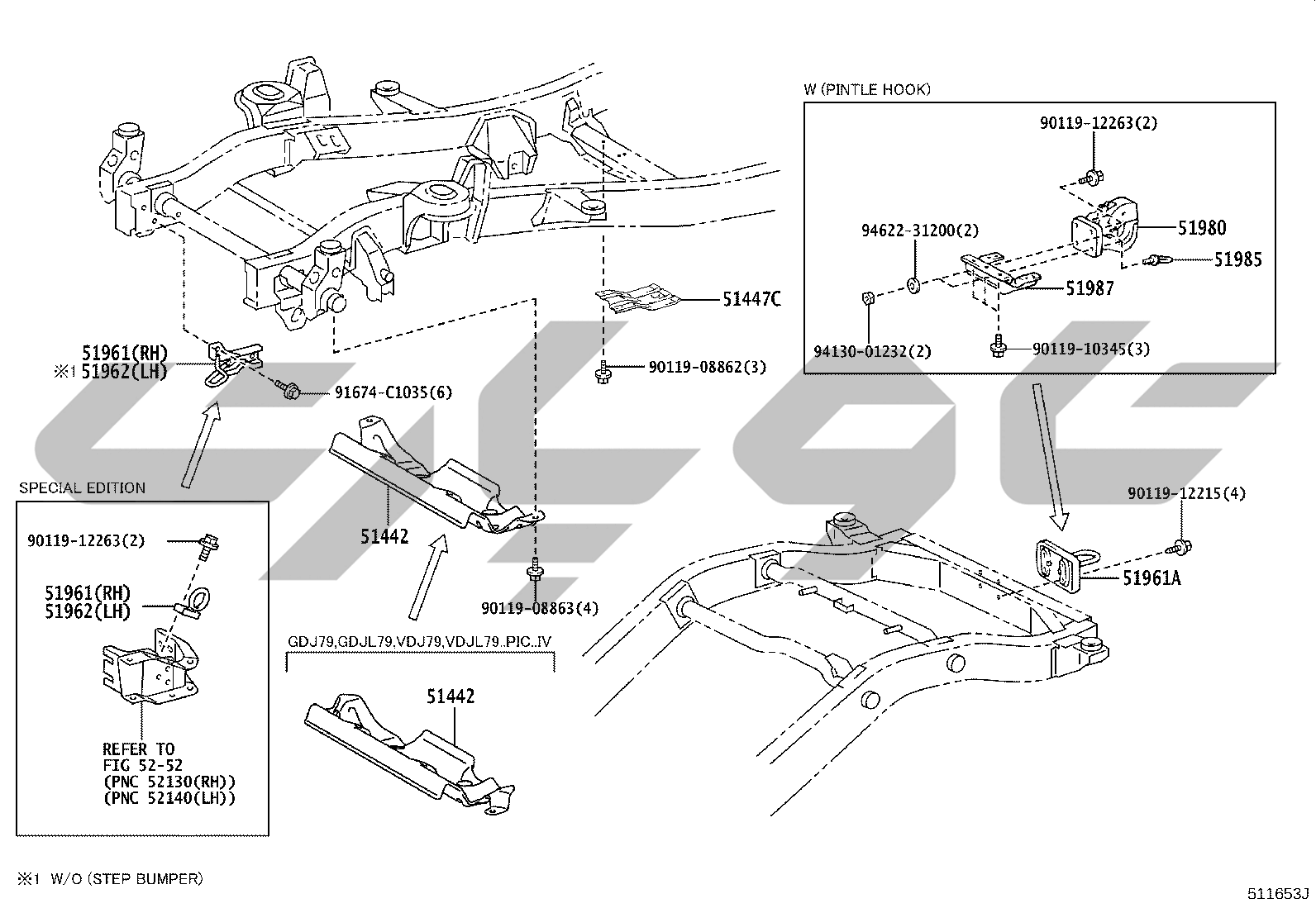 5152: suspension crossmember & under cover