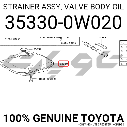 STRAINER ASSY, VALVE BODY OIL