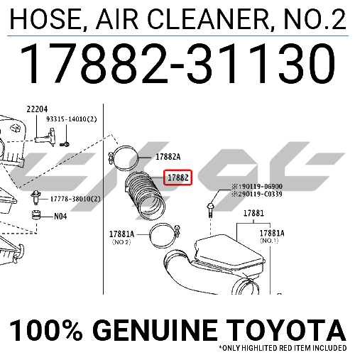 HOSE, AIR CLEANER, NO.2