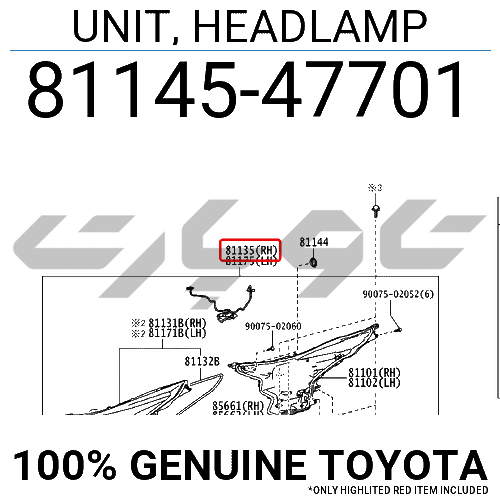UNIT, HEADLAMP