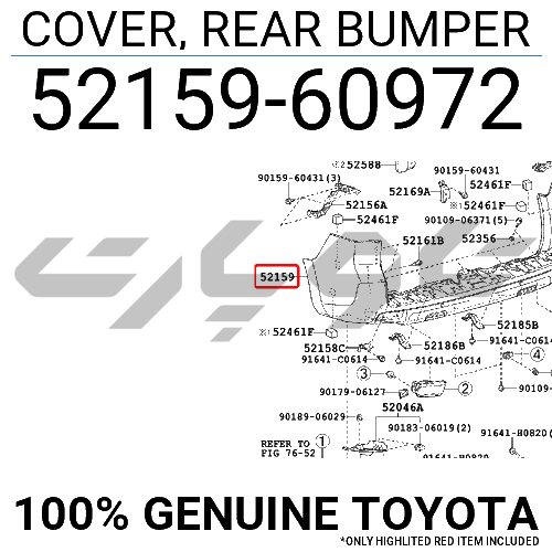 COVER, REAR BUMPER