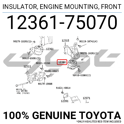 INSULATOR, ENGINE MOUNTING, FRONT