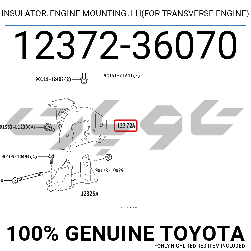 INSULATOR, ENGINE MOUNTING, LH(FOR TRANSVERSE ENGINE)