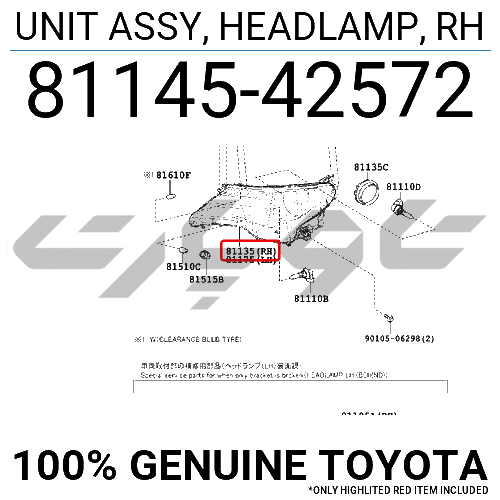 UNIT ASSY, HEADLAMP, RH