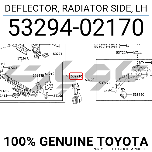 DEFLECTOR, RADIATOR SIDE, LH