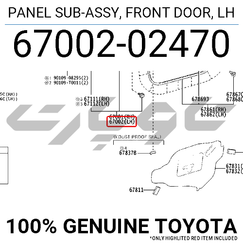 PANEL SUB-ASSY, FRONT DOOR, LH