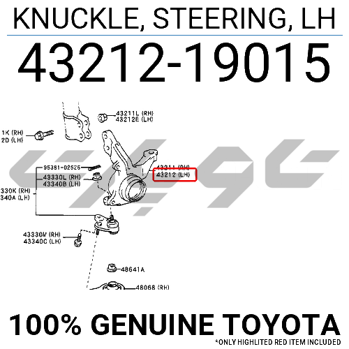 KNUCKLE, STEERING, LH