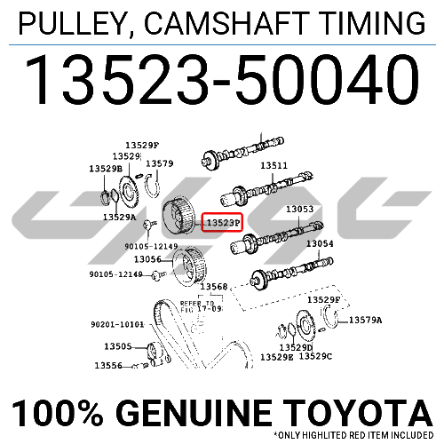 PULLEY, CAMSHAFT TIMING