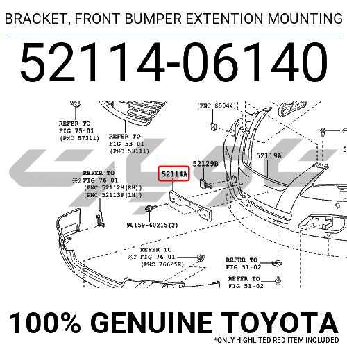 BRACKET, FRONT BUMPER EXTENTION MOUNTING