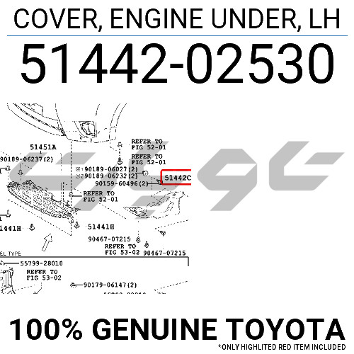 COVER, ENGINE UNDER, LH