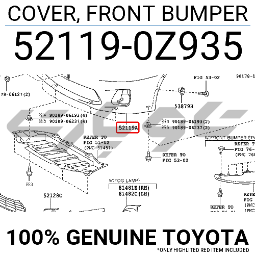 COVER, FRONT BUMPER
