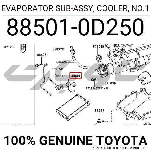 EVAPORATOR SUB-ASSY, COOLER, NO.1