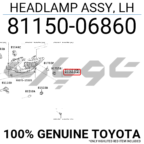 HEADLAMP ASSY, LH