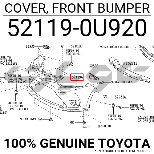 COVER, FRONT BUMPER