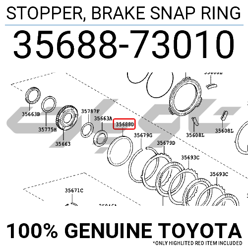 STOPPER, BRAKE SNAP RING