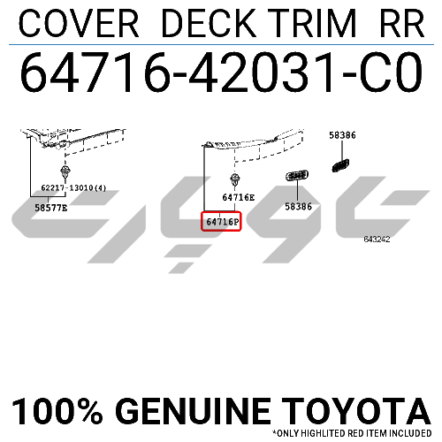 COVER DECK TRIM RR