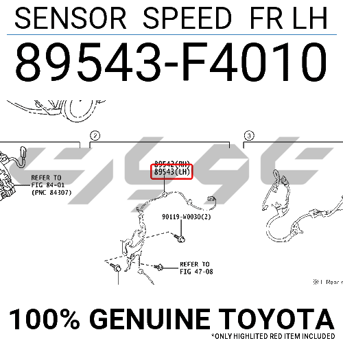 SENSOR SPEED FR LH