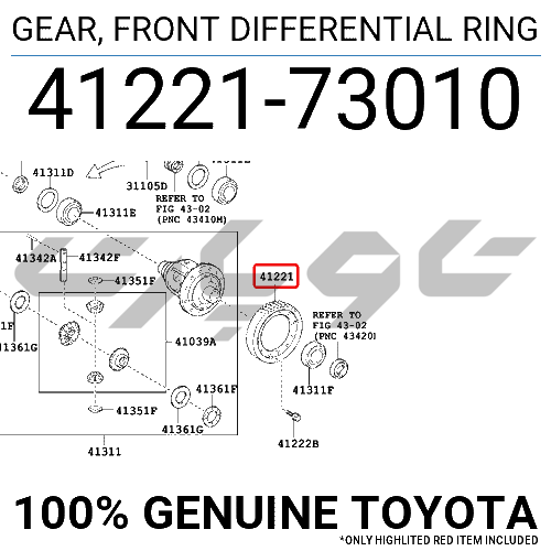 GEAR, FRONT DIFFERENTIAL RING