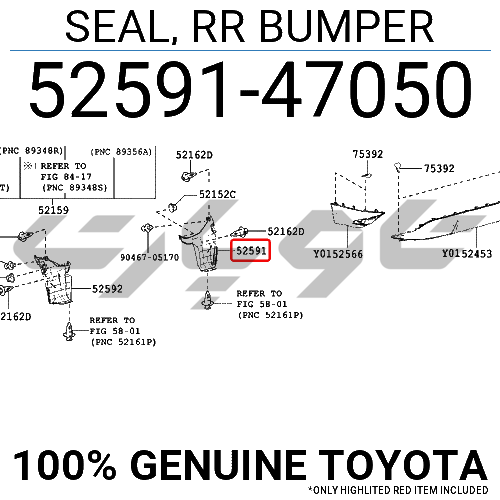 SEAL, RR BUMPER
