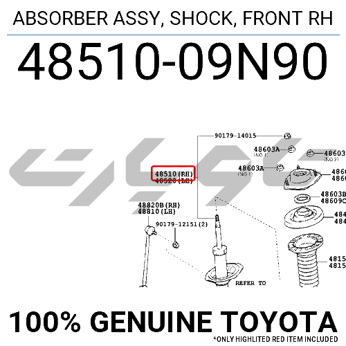 ABSORBER ASSY, SHOCK, FRONT RH