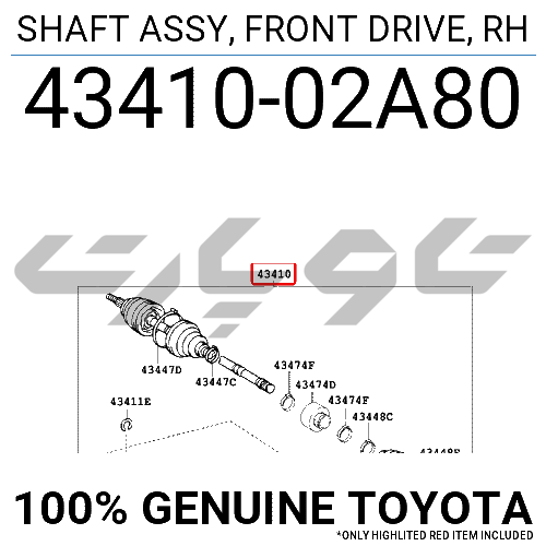 SHAFT ASSY, FRONT DRIVE, RH
