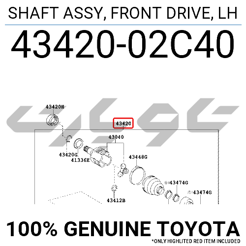 SHAFT ASSY, FRONT DRIVE, LH