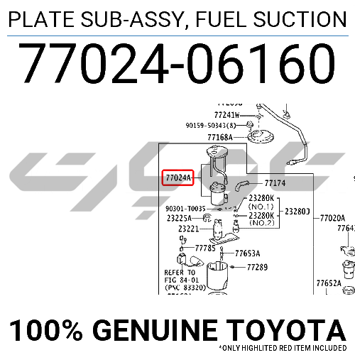 PLATE SUB-ASSY, FUEL SUCTION