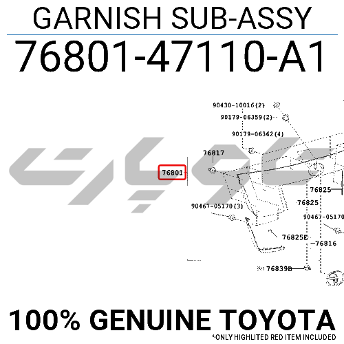 GARNISH SUB-ASSY