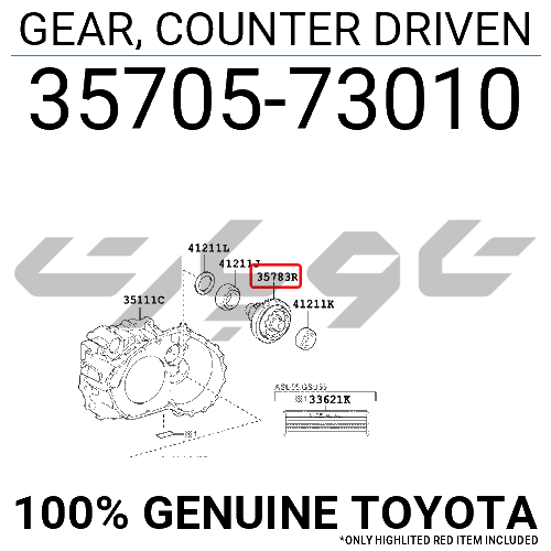 GEAR, COUNTER DRIVEN