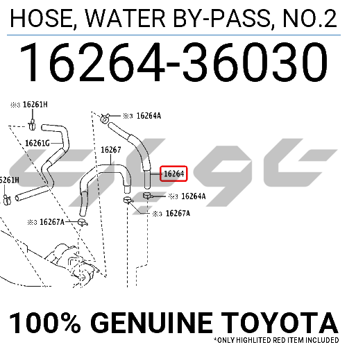 HOSE, WATER BY-PASS, NO.2