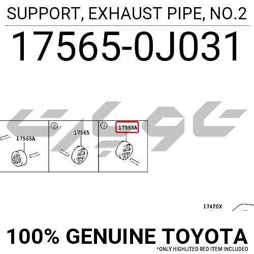 SUPPORT, EXHAUST PIPE, NO.2