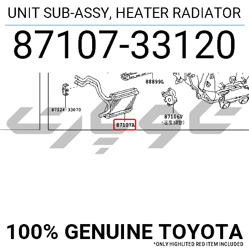 UNIT SUB-ASSY, HEATER RADIATOR