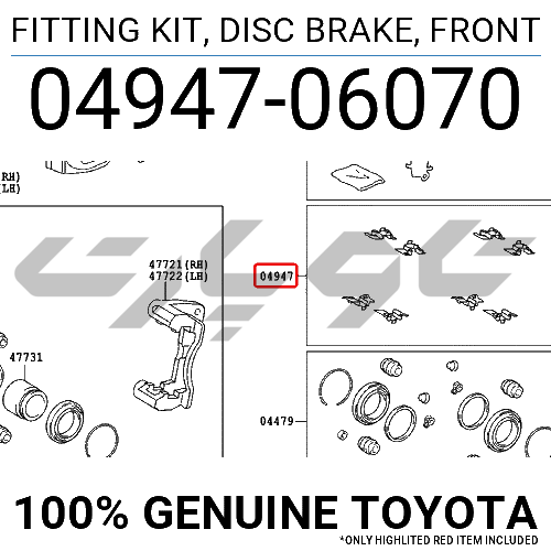 FITTING KIT, DISC BRAKE, FRONT