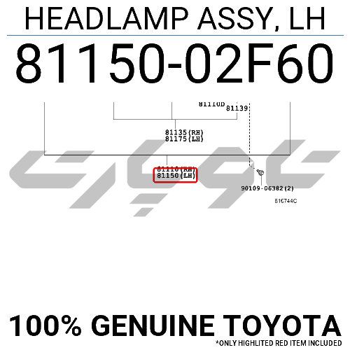 HEADLAMP ASSY, LH