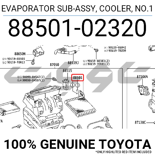EVAPORATOR SUB-ASSY, COOLER, NO.1