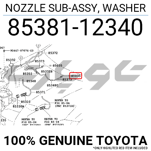 NOZZLE SUB-ASSY, WASHER