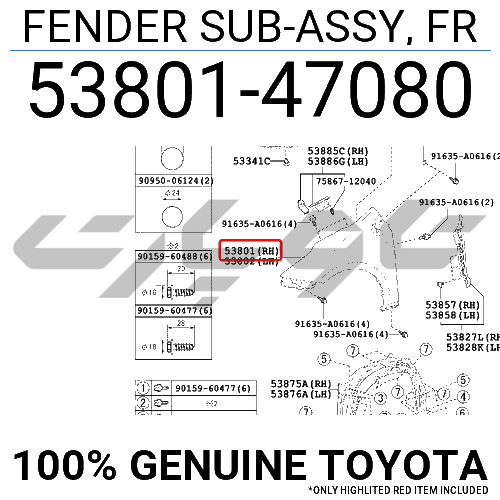 FENDER SUB-ASSY, FR