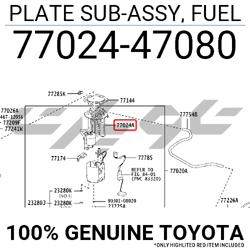 PLATE SUB-ASSY, FUEL