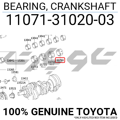 BEARING, CRANKSHAFT