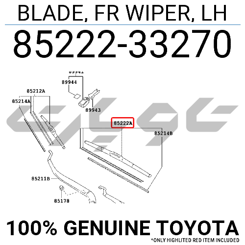 BLADE, FR WIPER, LH