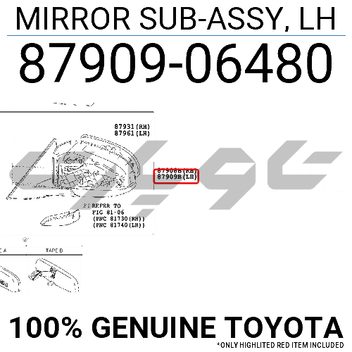 MIRROR SUB-ASSY, LH