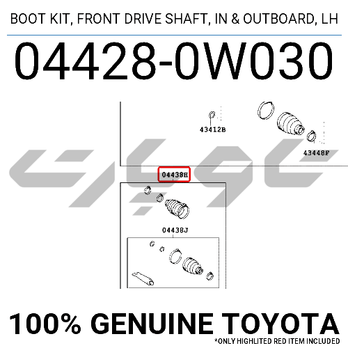 BOOT KIT, FR DRIVE